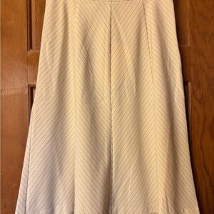 Elegant Cream Striped Skirt